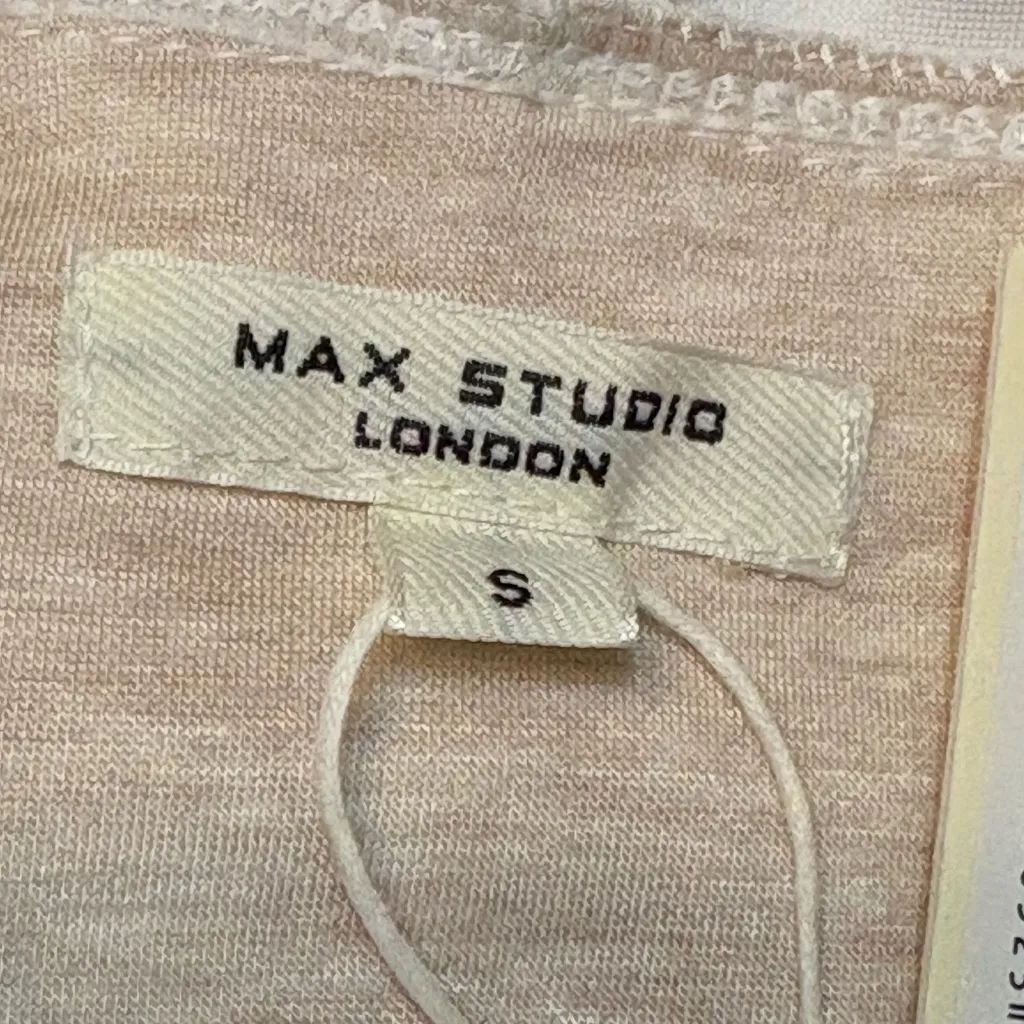 MAX STUDIO Hooded Quarter Zip Pullover NWT size Small in color “hot oatmeal” - Image 6