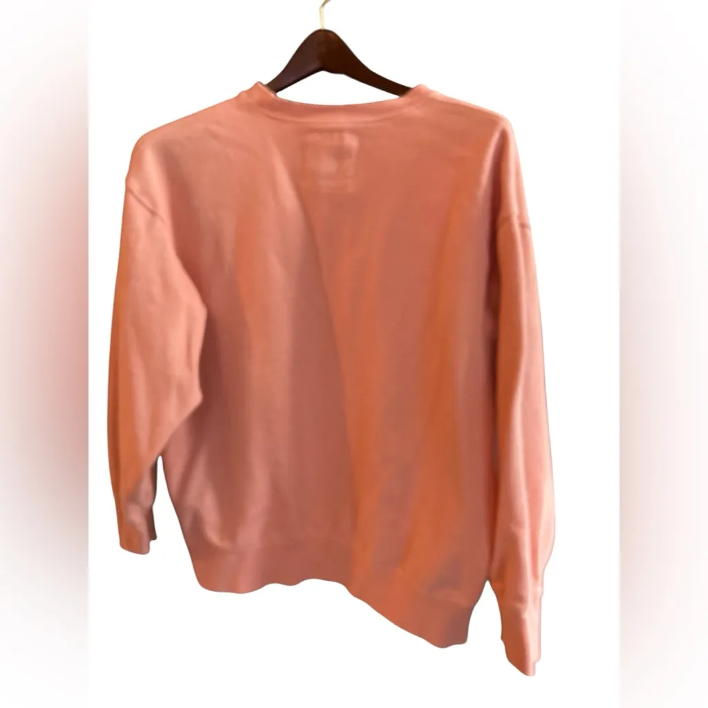 American Eagle Peach Crewneck Sweatshirt Unisex Size M Casual Relaxed Fit Pink Size M - Image 13