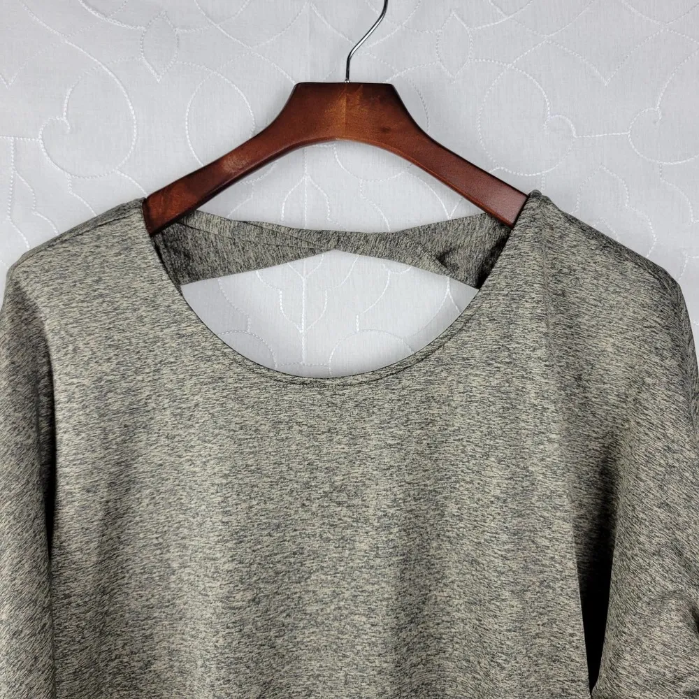 Fortune + Ivy Womens Top Size M Heather Gray Stitch Fix Cinched Long Sleeve - Image 11
