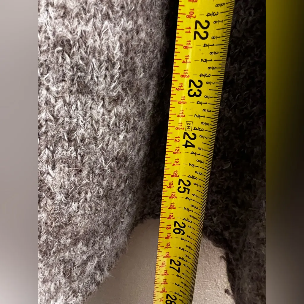 Free People Womens Oversized Cardigan Sweater XS/S  Grey Boho Shawl Collar cozy - Image 5