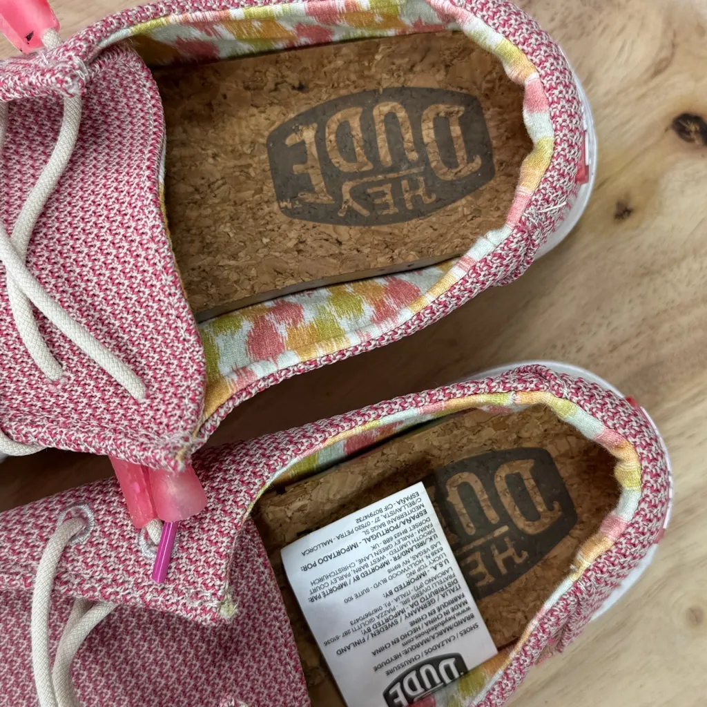 Hey Dude Wendy Knit II Slip On Loafer Shoe Desert Rose Red Womens 7 - Image 9