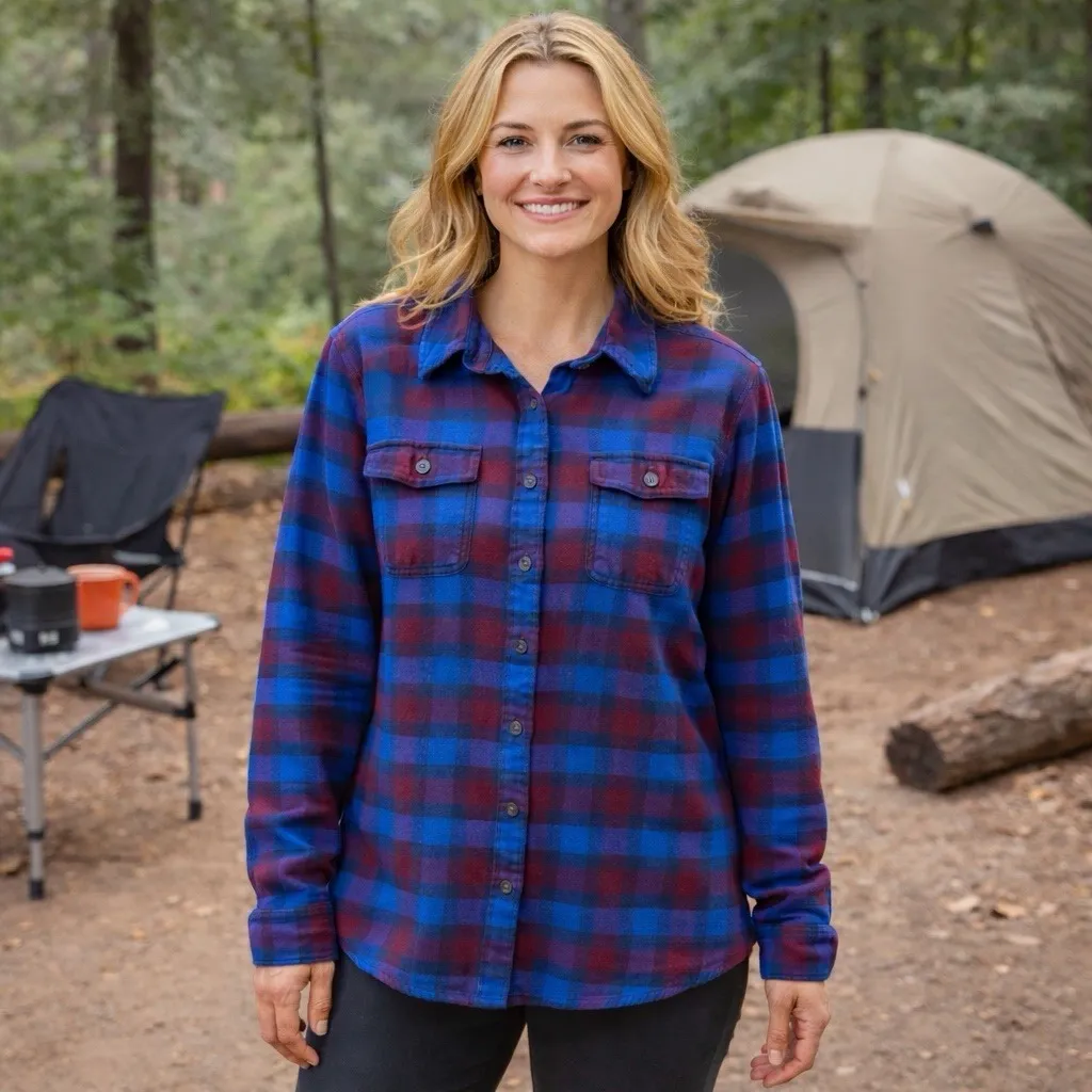 Patagonia Fjord Flannel Shirt 100% Organic Cotton Camping Outdoors Holiday 6 - Image 2