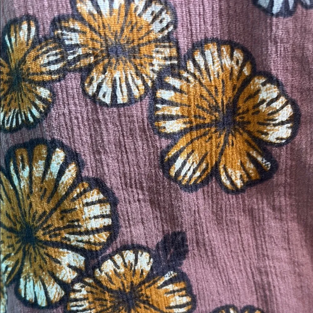 Wild Pearl Floral Dress in Mauve and Mustard - Image 4