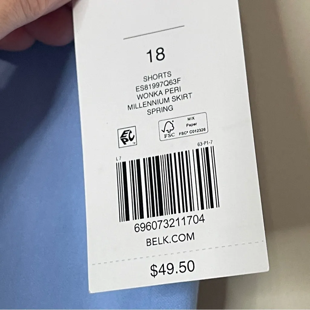 NWT KIM ROGERS Periwinkle Skort with Tummy Control, Size 18 - Image 7