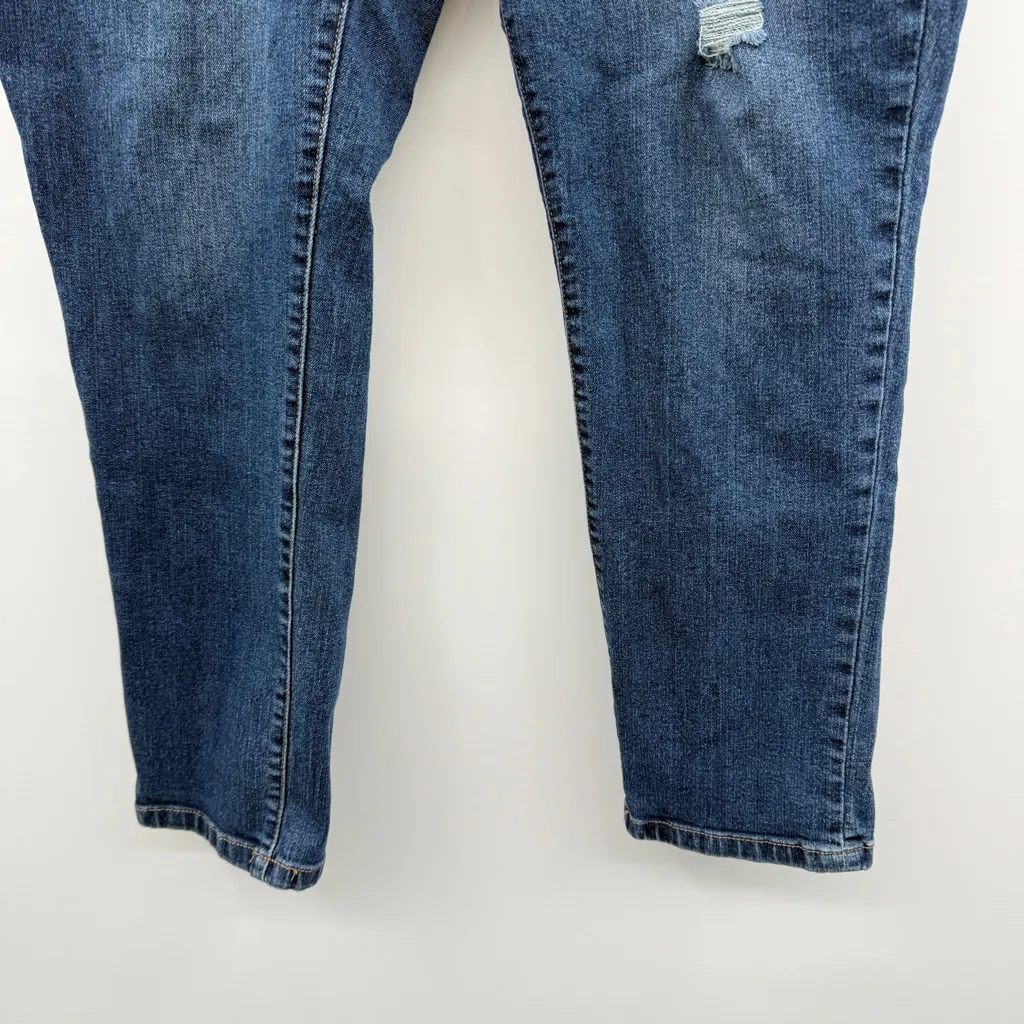 Nicole Miller Nolita Boyfriend Distressed Medium Wash Tapered‎ Leg Jeans Sz 14 - Image 3