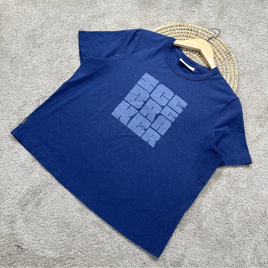 Icebreaker Women’s Central Type Stack Short Sleeve Wool T Basic Casual Shirt XL Blue - Image 2