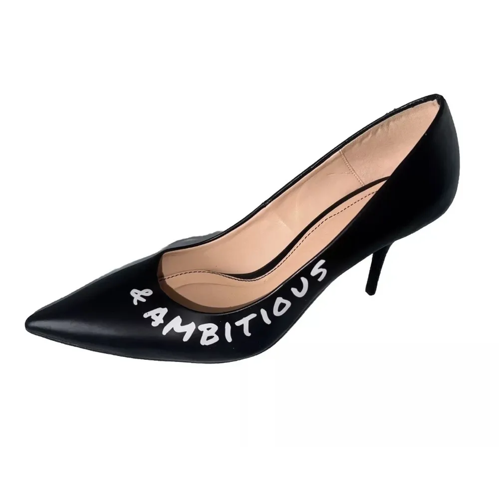 ZARA  Ambitious Unstoppable Black Pointed Toe Heel
Shoes 39 - Image 5