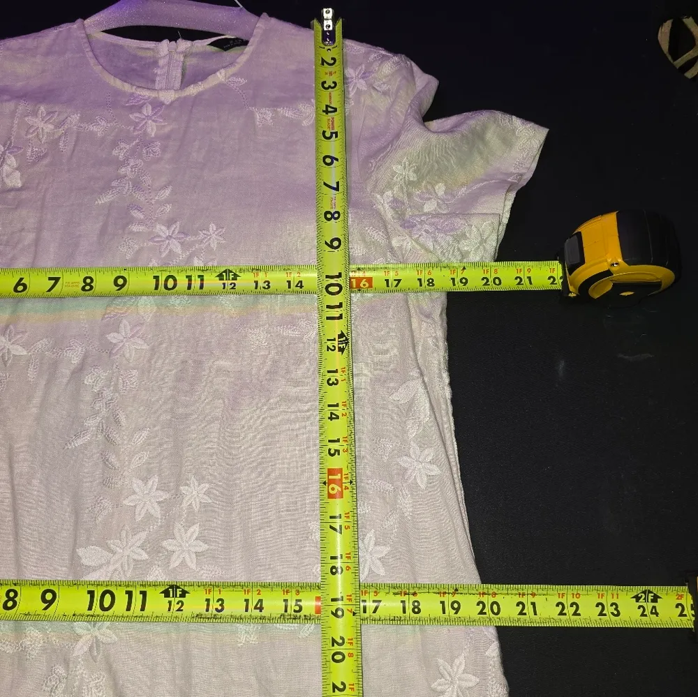 Zara 100% Polyester Crew Neck Short Sleeve Dress - Image 14