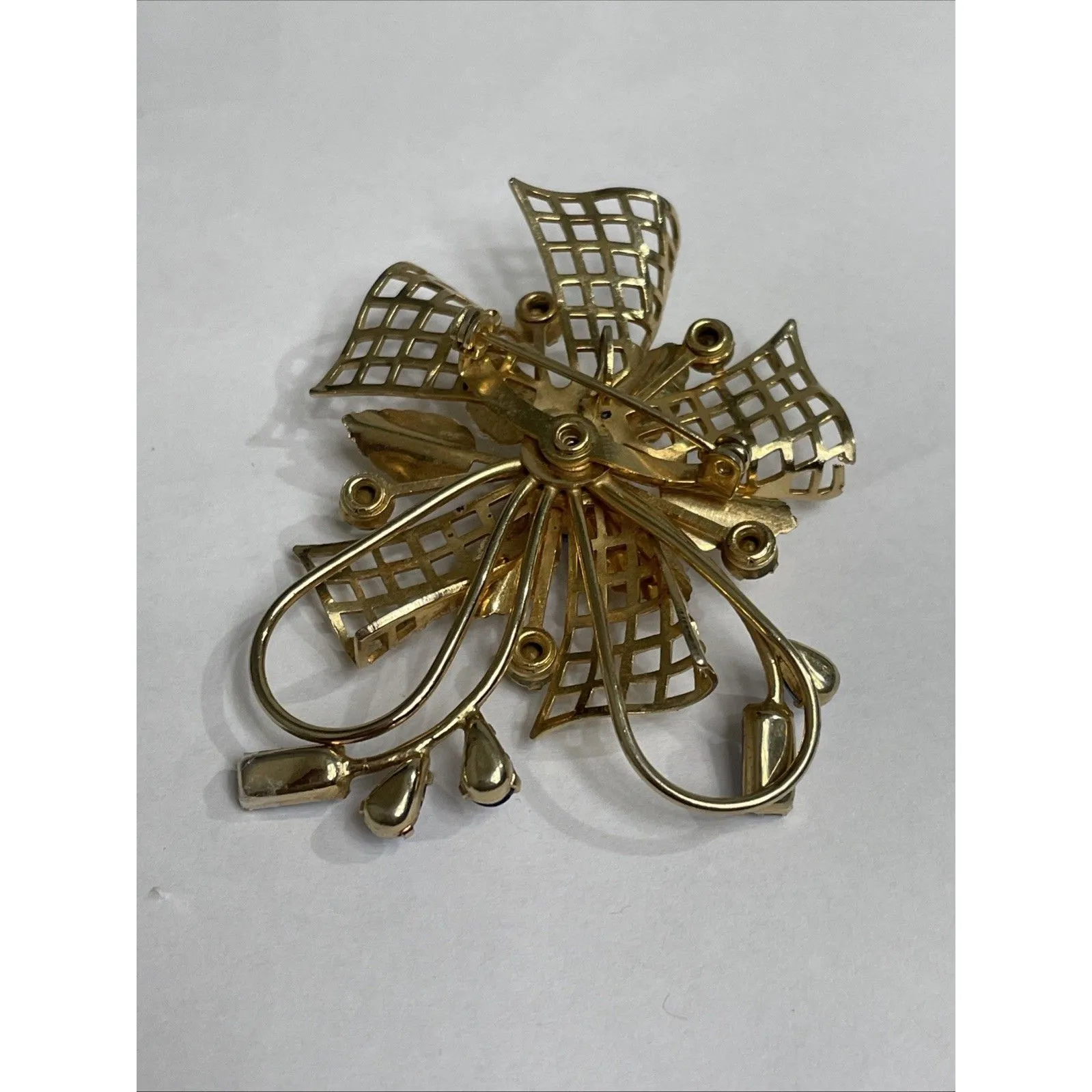 Vintage Demi Parue Brooch Blue Large READ - Image 2