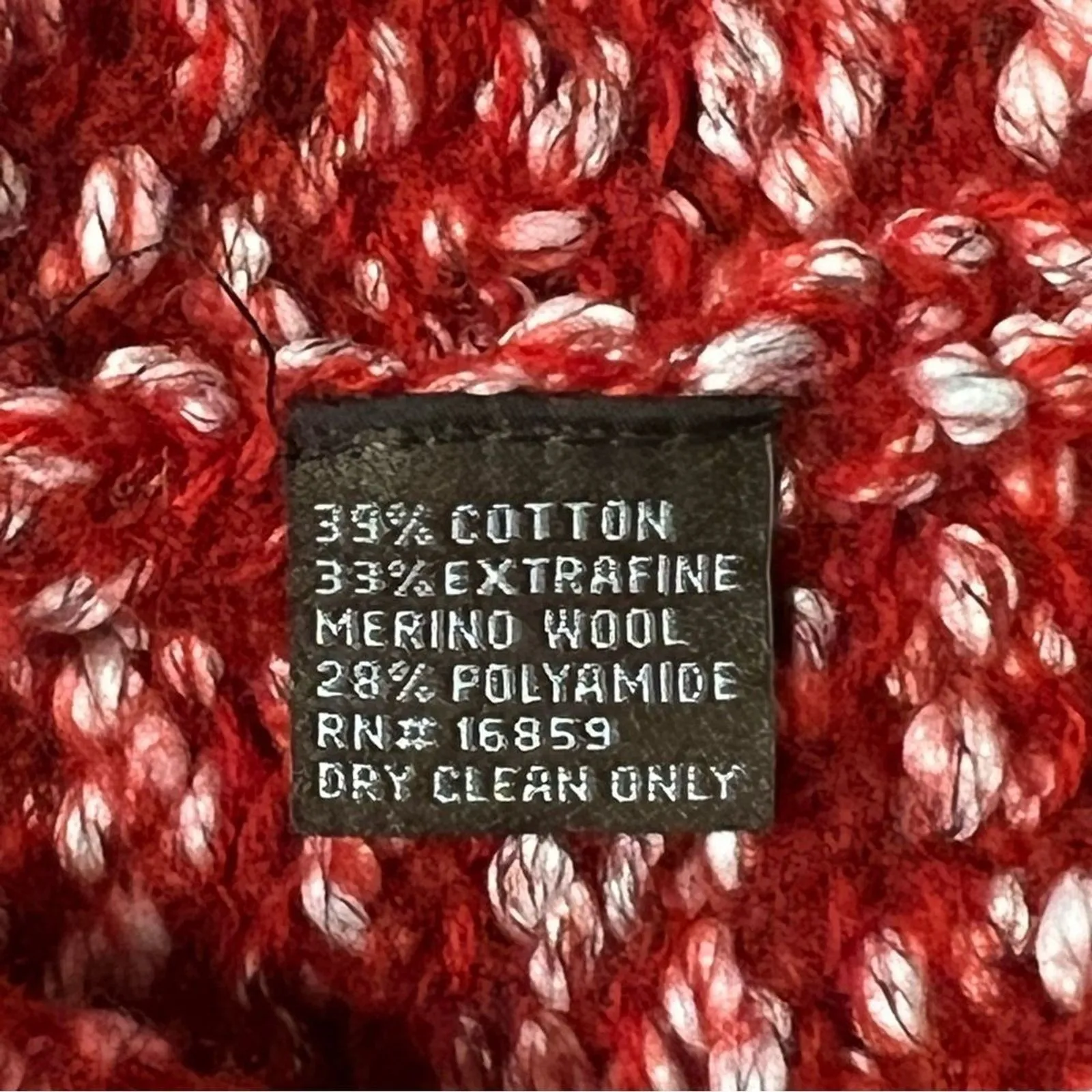 J McLaughlin Womens Red Marled Sweater Size M Grandmacore Cozy Christmas Holiday - Image 8