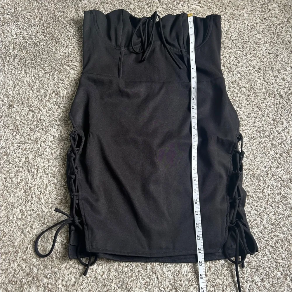 NWT Princess Polly Black Lace-Up Strapless Mini Dress Going Out Party Formal - Image 7