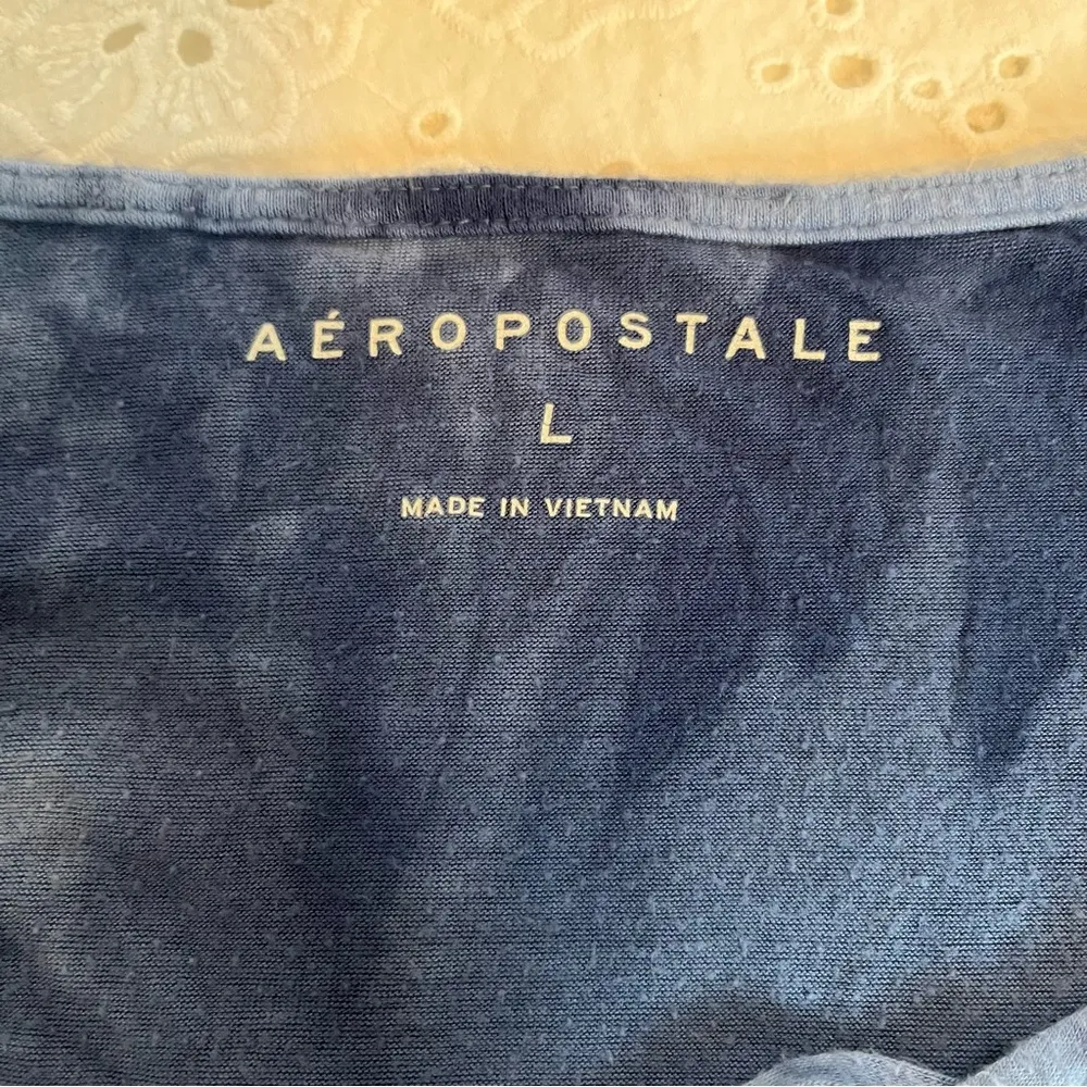 Aeropostale Blue Asymmetrical Tie Front Tank Top - Image 3
