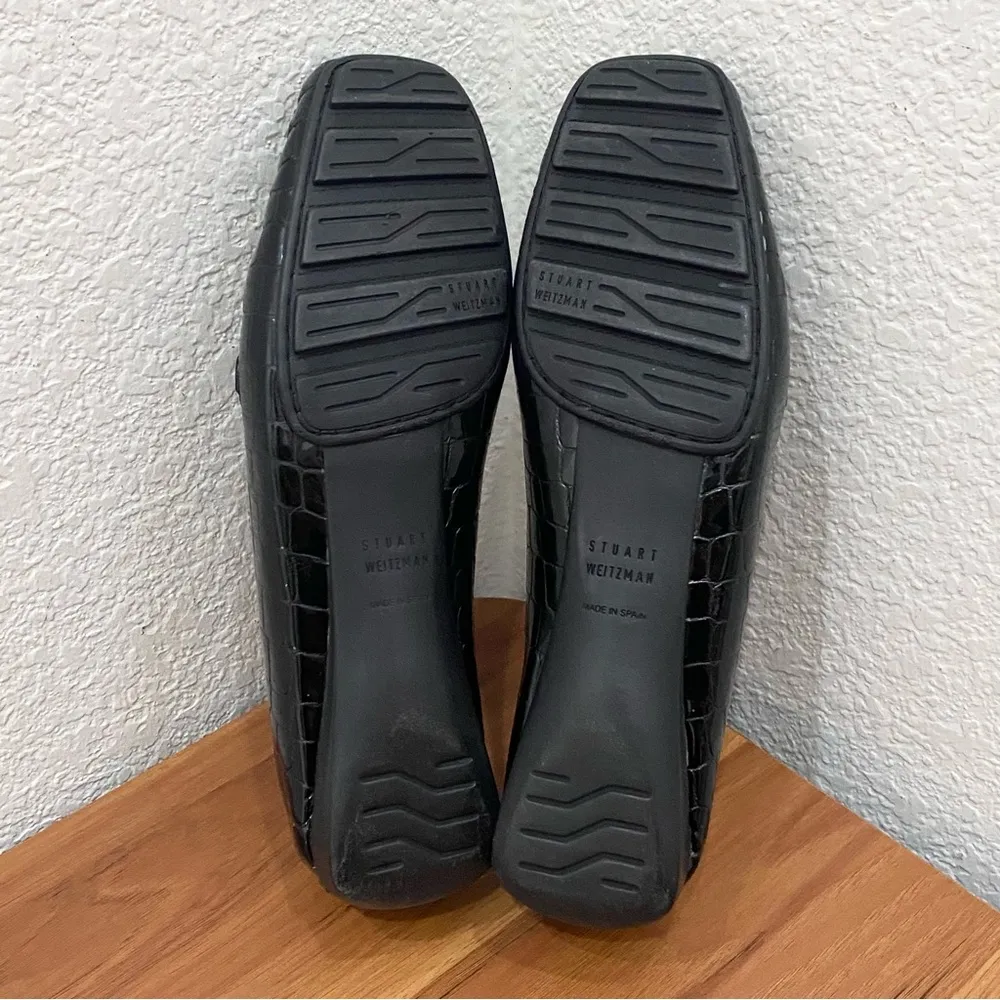 CIBW 40351 Black Croc Patent Leather Buckle Strap Loafers 8.5M - Image 7