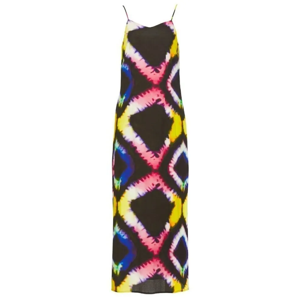 Busayo Collective Tie Dye Midi in Multicolor Medium Womens Womens Long Maxi Gown Black - Image 10