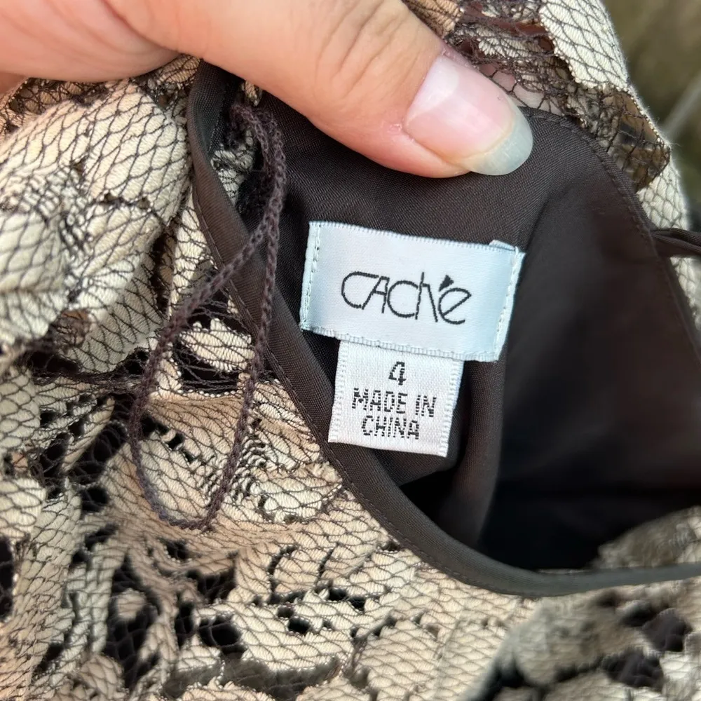 CACHE VINTAGE FLORAL LACE DRESS - Image 3