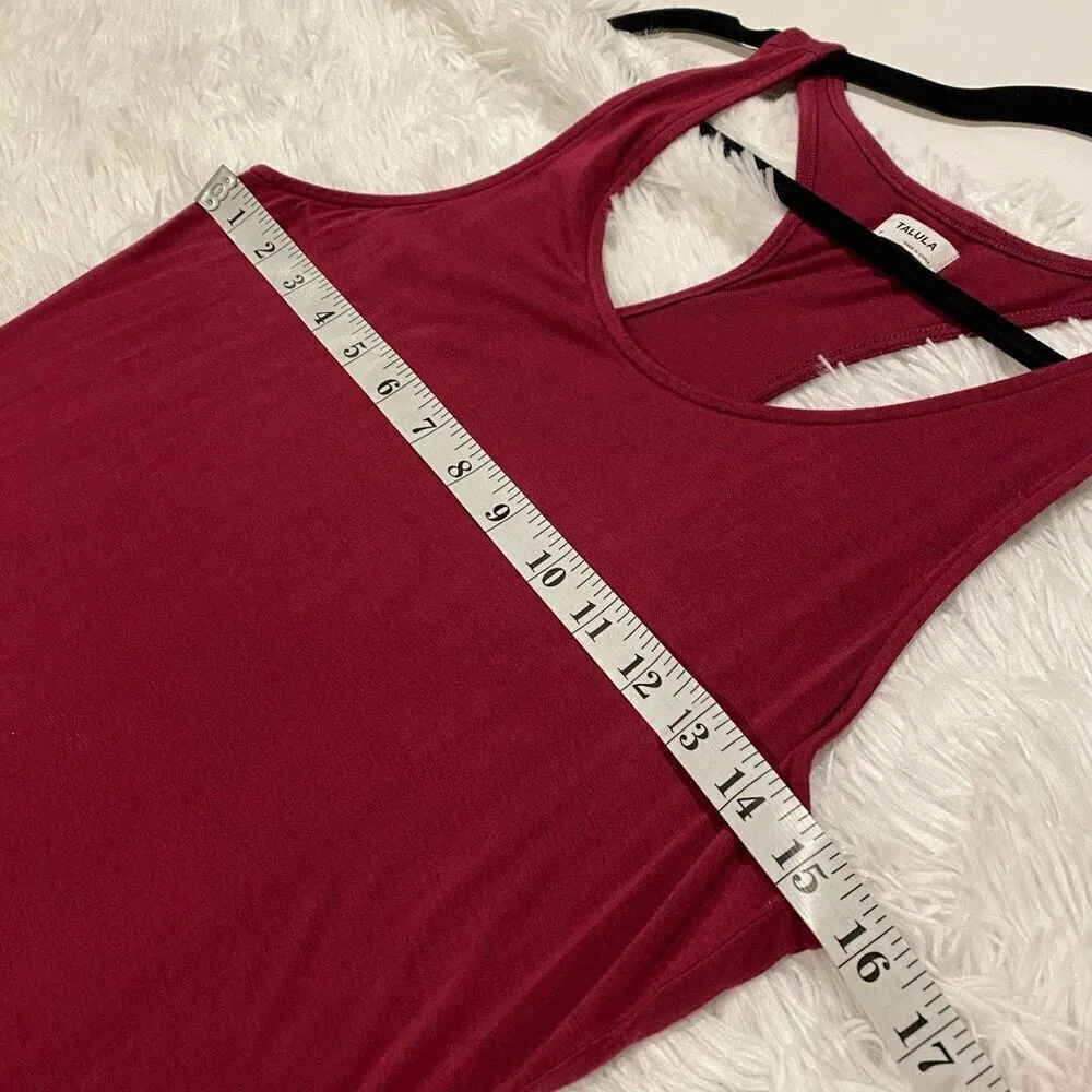 Talula Aritzia Gallatin Racerback Midi Dress in Maroon Medium - Image 4