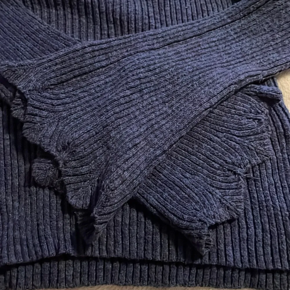 Aeropostale Cold Shoulder Crop Sweater Sz L - Image 6