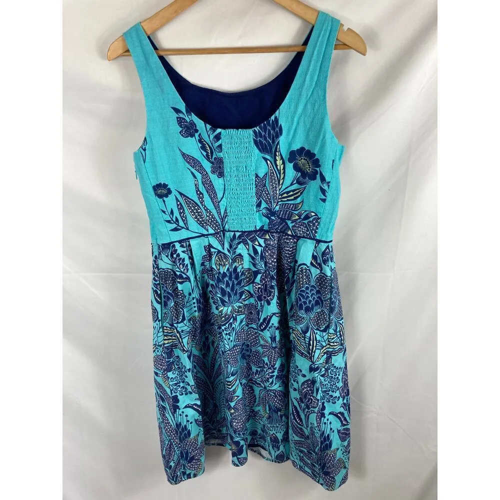 Lands end Floral Sleeveless Dress Size 10 - Image 5