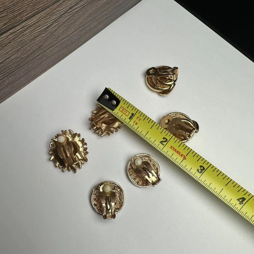 Flower, Swirl, Oval 2 Gold Tone 1 TwI Tone Clip - Image 7