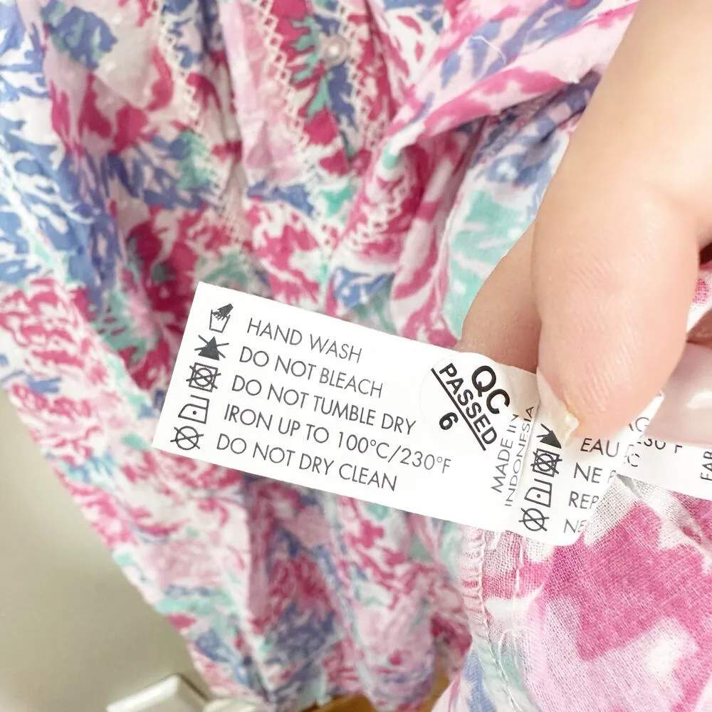 Poupette St Bart Womens Midi Dress Reine Floral V-neckline Buttoned Pink Size - Image 11