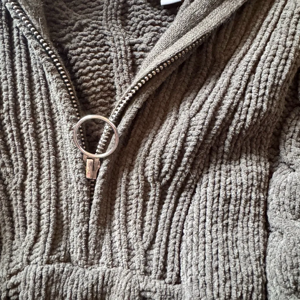 Pink Rose Olive Green Cowl Neck Sweater - Image 3