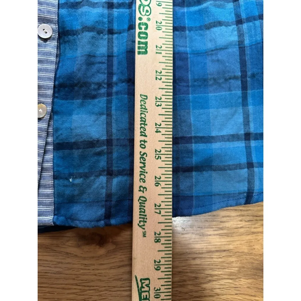 John Mark Women Size Large Button Down Floral Embroidered Flannel Boho Peasant - Image 4