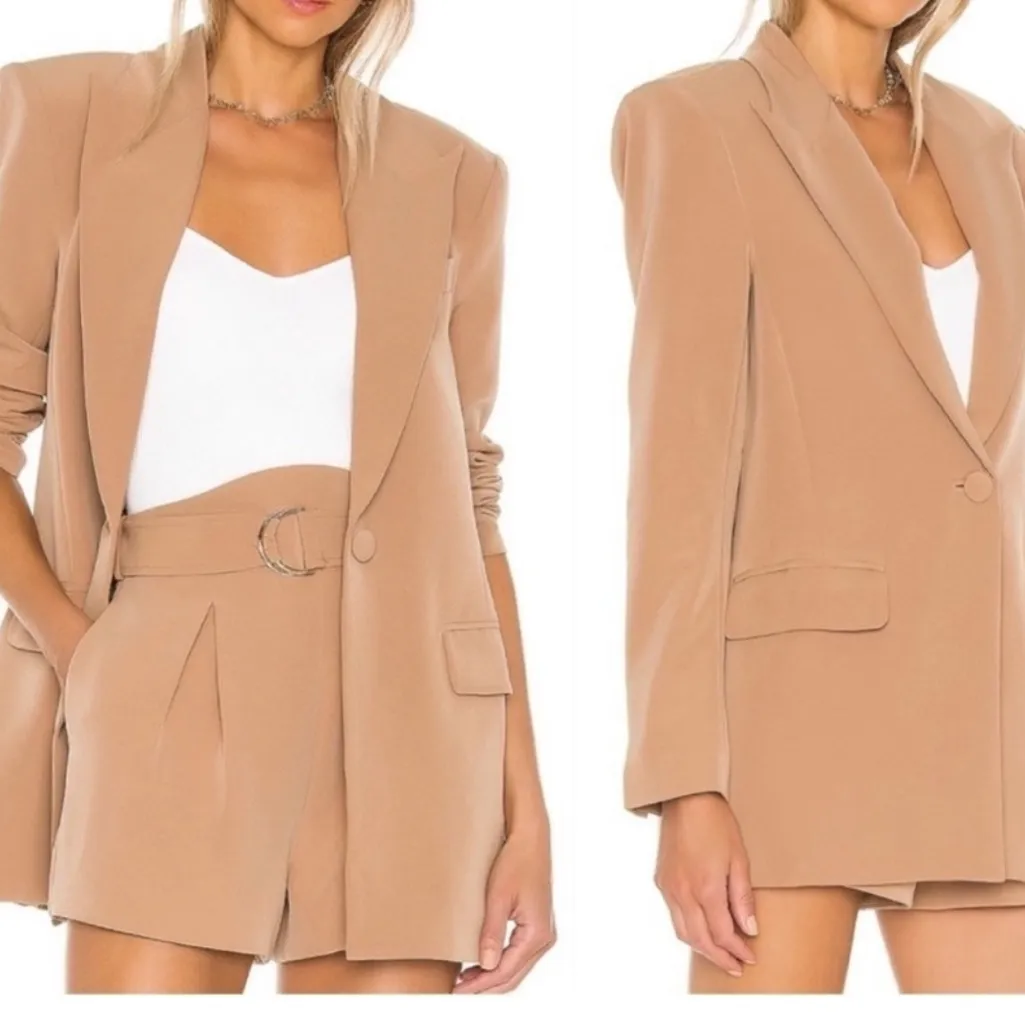 Camila Coelho Morena Blazer in Nude Toffee Size Medium NWOT! - Image 2