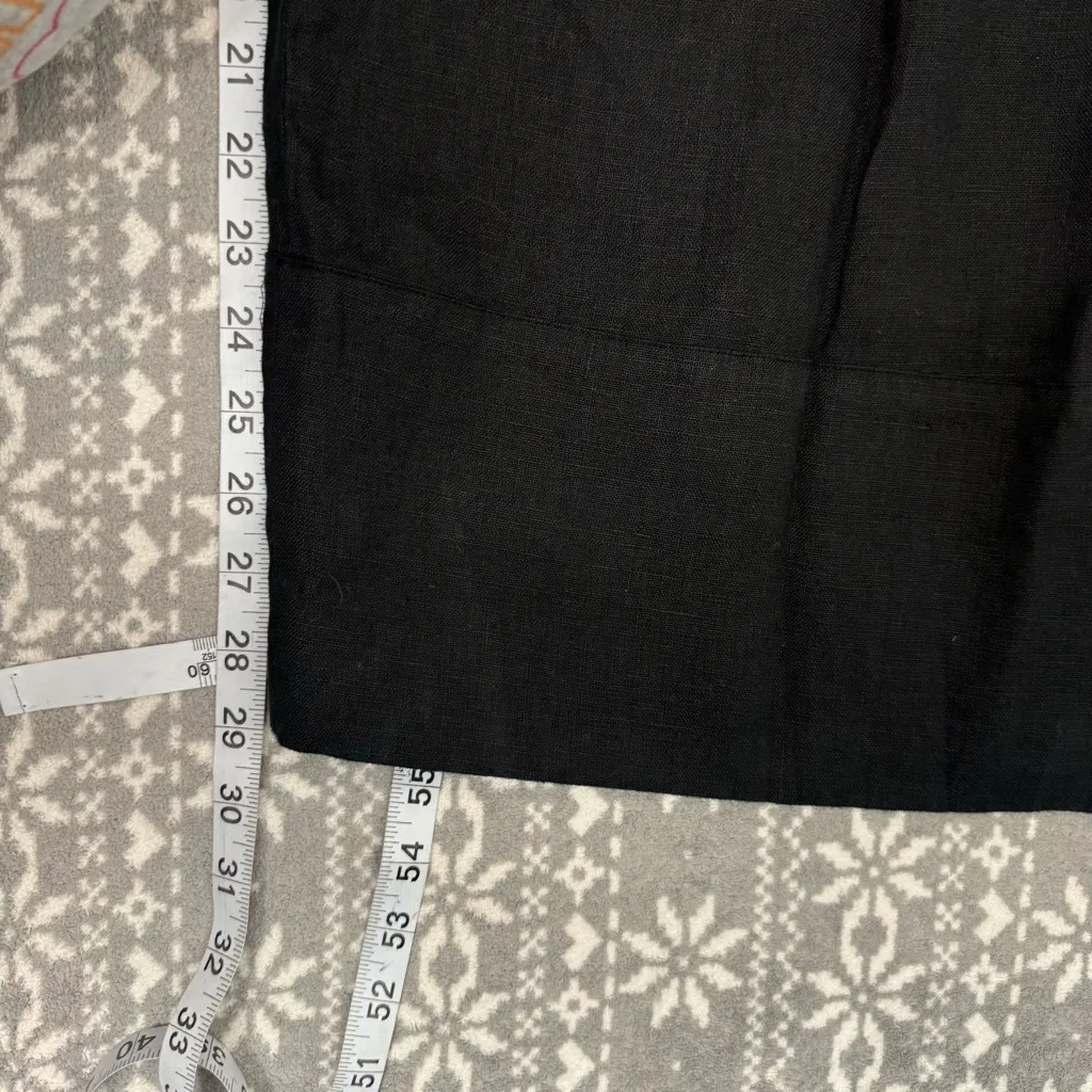 NWT Massimo Dutti 100% Linen Double Strap Jumpsuit w/ Pockets Black Size Small - Image 14