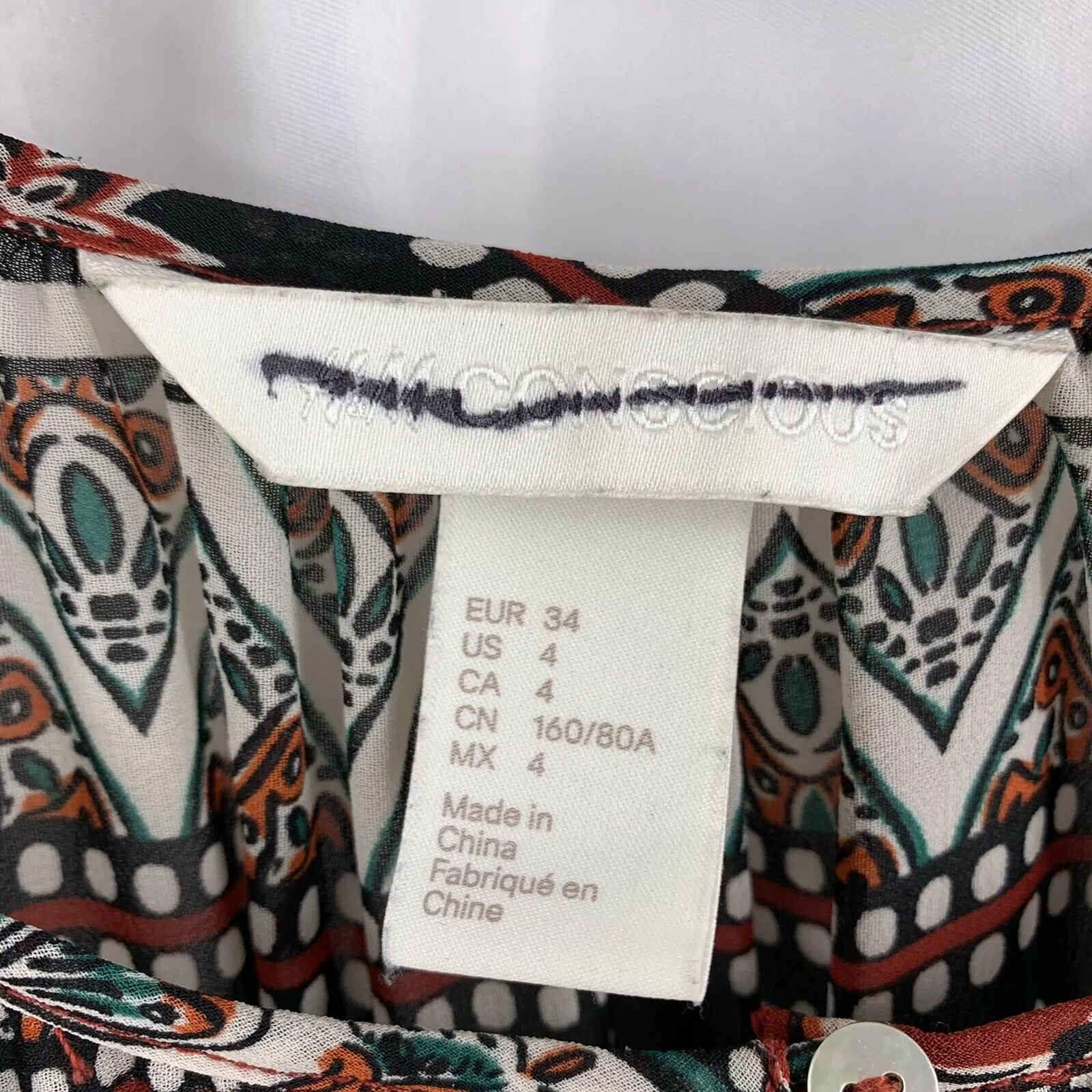 H&M Long Sleeve Boho Maxi‎ Dress Size 4 - Image 6