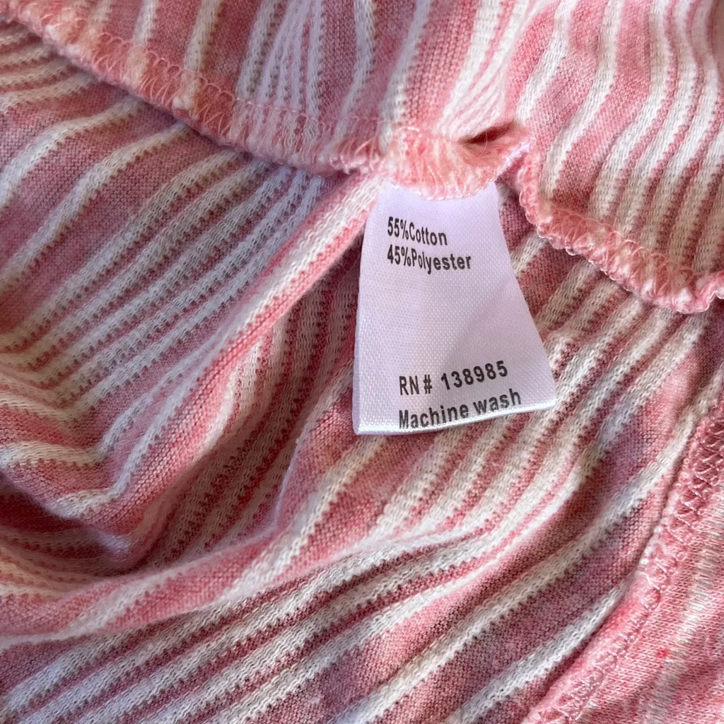 Purnell Pink Striped Short Sleeve Dress with pocket size 6 - Image 5