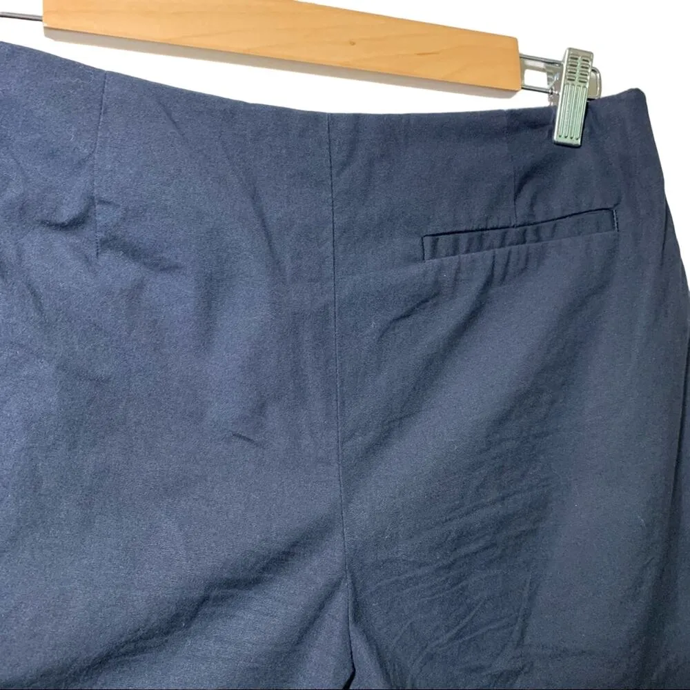 Marc by Marc Jacobs Pleated 4" Wrap Skort Shorts Cotton Spandex Navy Blue US 6 - Image 5