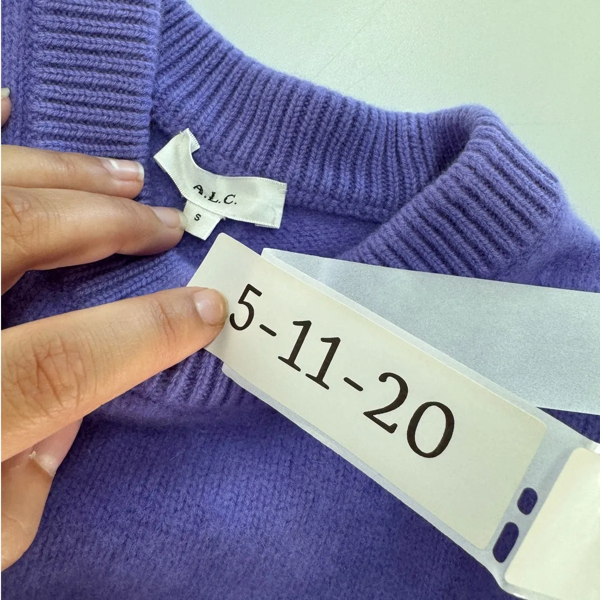 A.L.C. Sweater Womens Small Purple Crew Neck Ayden Pullover Wool Cashmere - Image 6