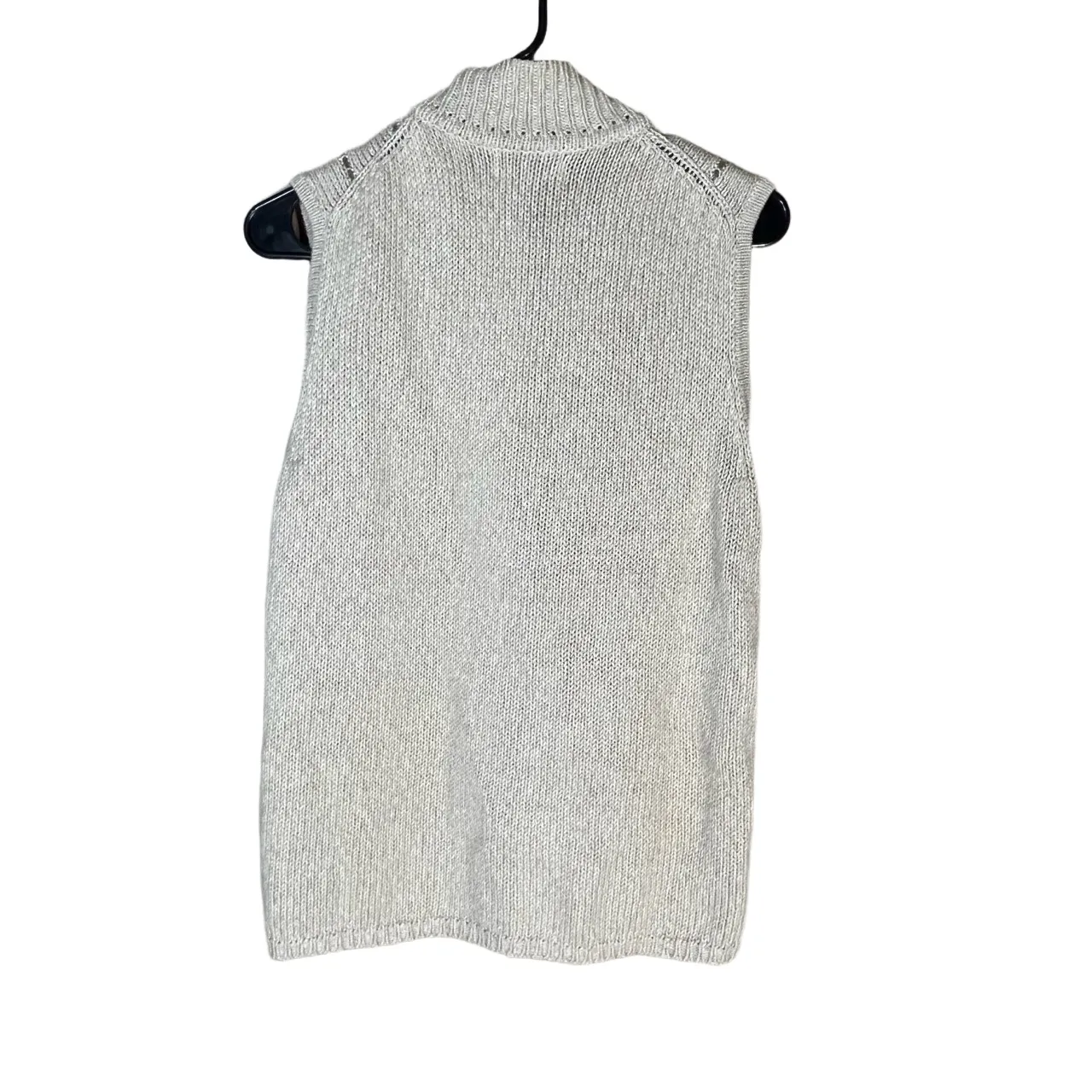 Woolrich BIRCH Tan Zip Front Floral Pattern‎ Knit Sweater Vest Medium - Image 10