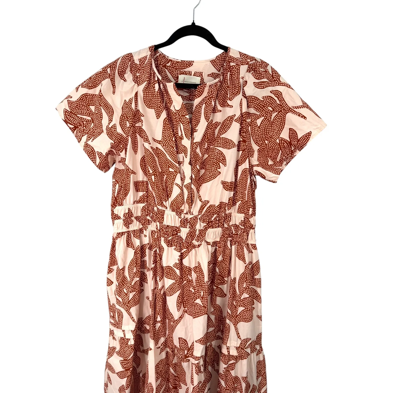 Anthropologie 1X Somerset Maxi in Neutral Dotted Floral Cotton Tiered Dress RARE - Image 7