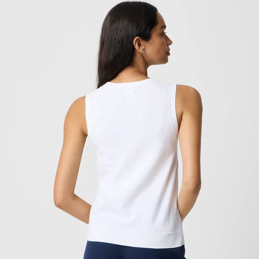 NWT J. Crew Factory Classic cotton cardigan shell Sz XS White - Image 3