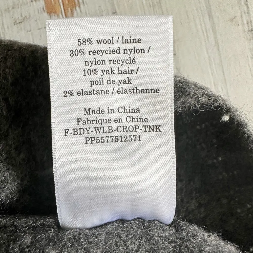 Everlane The Cozy Stretch Tank Wool Yak Blend Size Large Heathered Charcoal - Image 6