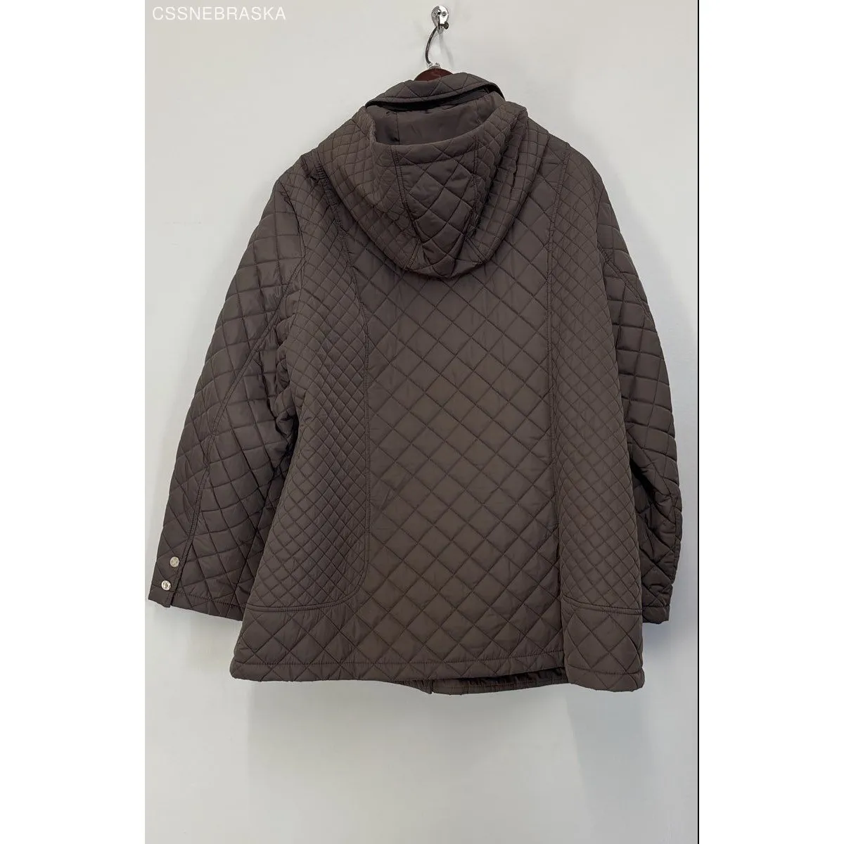 Calvin Klein Brown Women's Black Quilted Puffer Jacket Coat - Looks like L/XL - Image 6