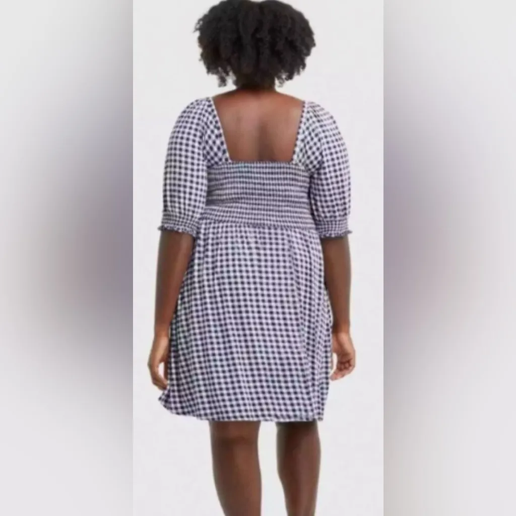 Draper James Blue & White Gingham Dress - Size Large - Image 2