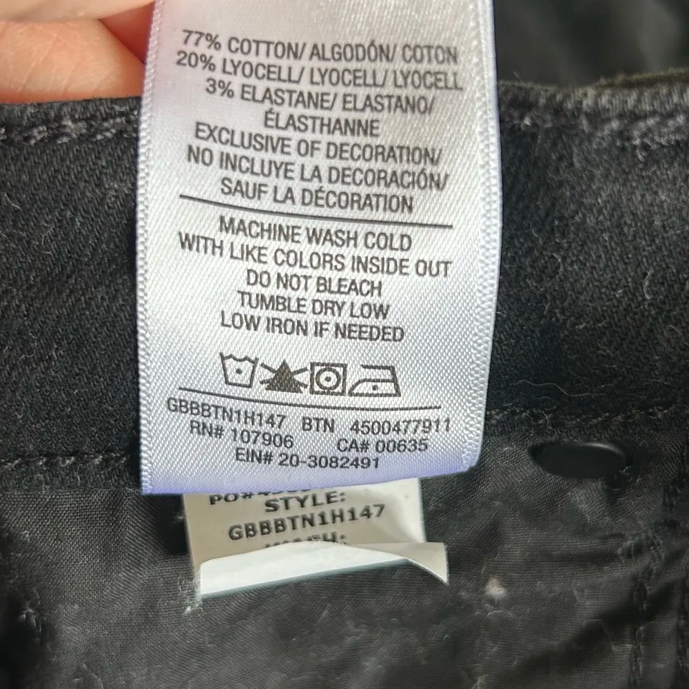 Hudson Barbara Bootcut Black High Rise Waist Distressed Denim Jeans Size 25 - Image 7