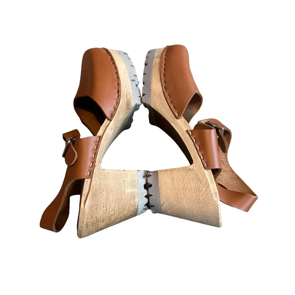 Mia Abba Lug Sole Clogs Closed Toe Leather Loafers Shoes Size 40 10 NIB NEW - Image 7