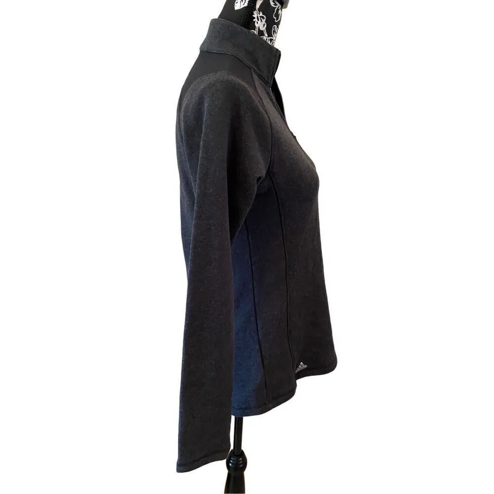 Adidas Quarter Zip Pullover Sweatshirt Long Sleeve T Shirt Lightweight Sporty At - Image 4