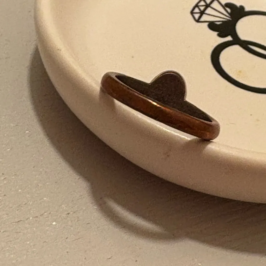 Customade Pink Gemstone Copper Ring Orange - Image 5