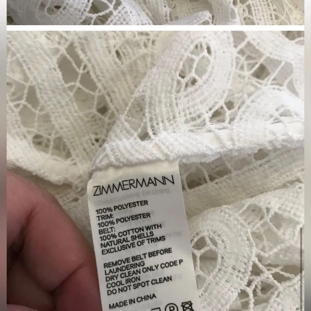 NWT zimmermann white lace dress - Image 7