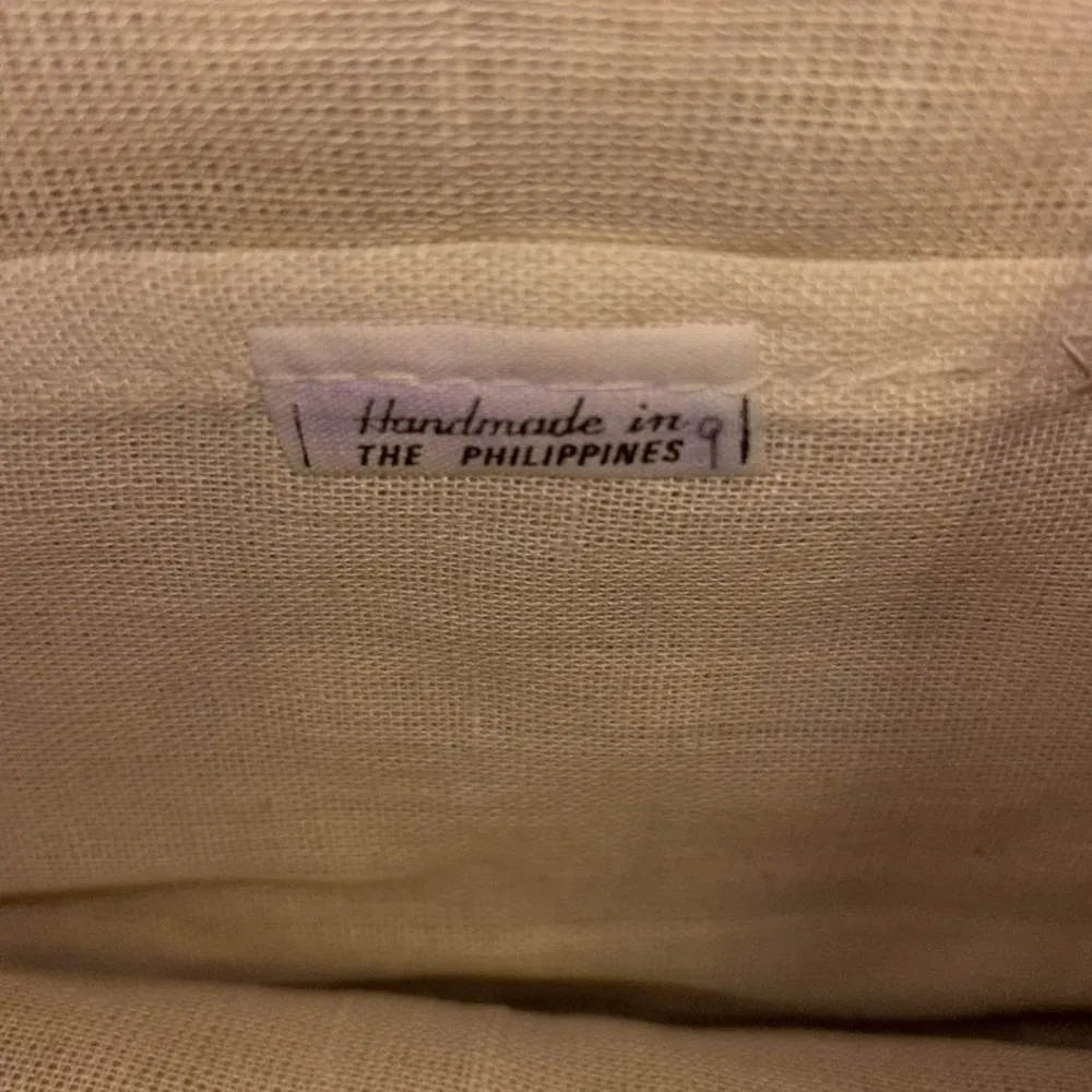 Handcrafted Woven Clutch in Cream and Brown Wood like Weave Design Delicate ❤️ - Image 6