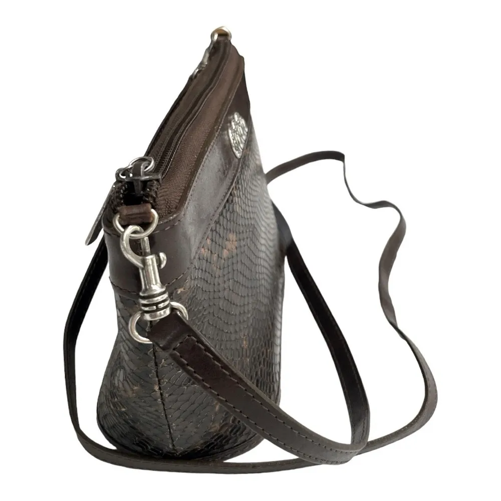 Brighton One World Brown Snake Print Crossbody Purse
Small Vintage Bag - Image 2