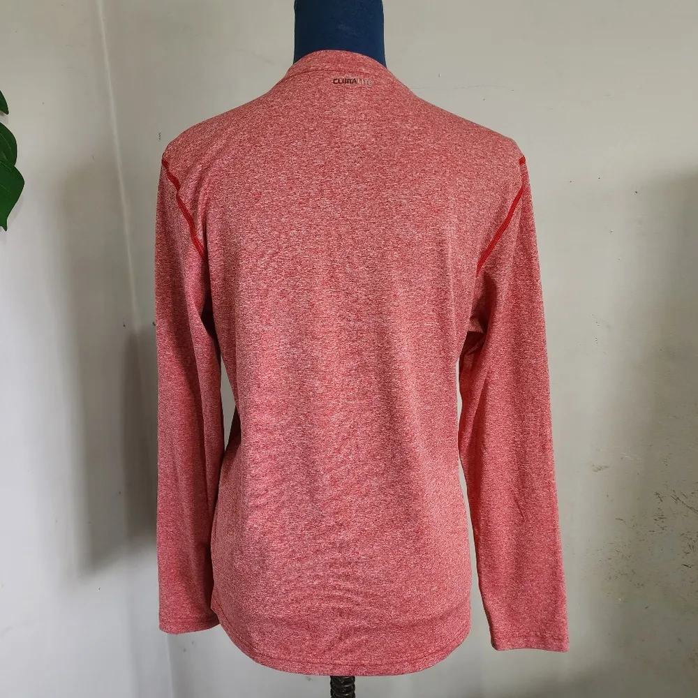 Adidas Climalite Heathered Red Long Sleeve Top - Image 4