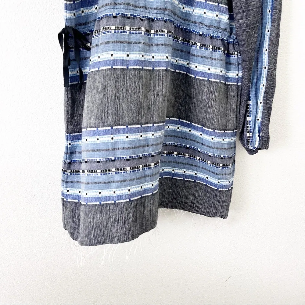 Lemlem Lucy Boho Mini Dress in Ocean - Image 6