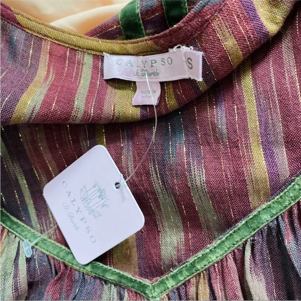 NEW Calypso St. Barth beautiful bohemian shiny tunic - Image 9