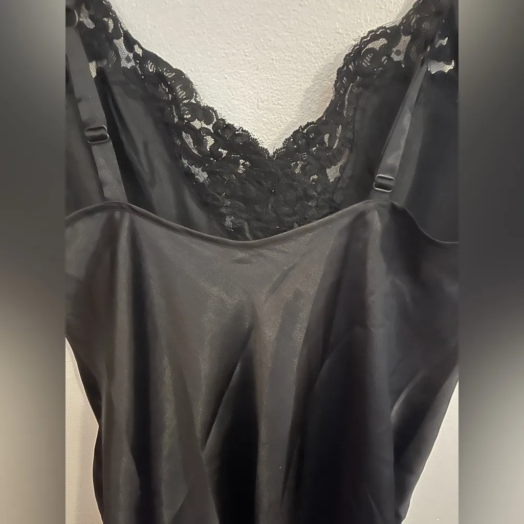Victoria's Secret Vintage Black Satin‎ Gown Size S - Image 3