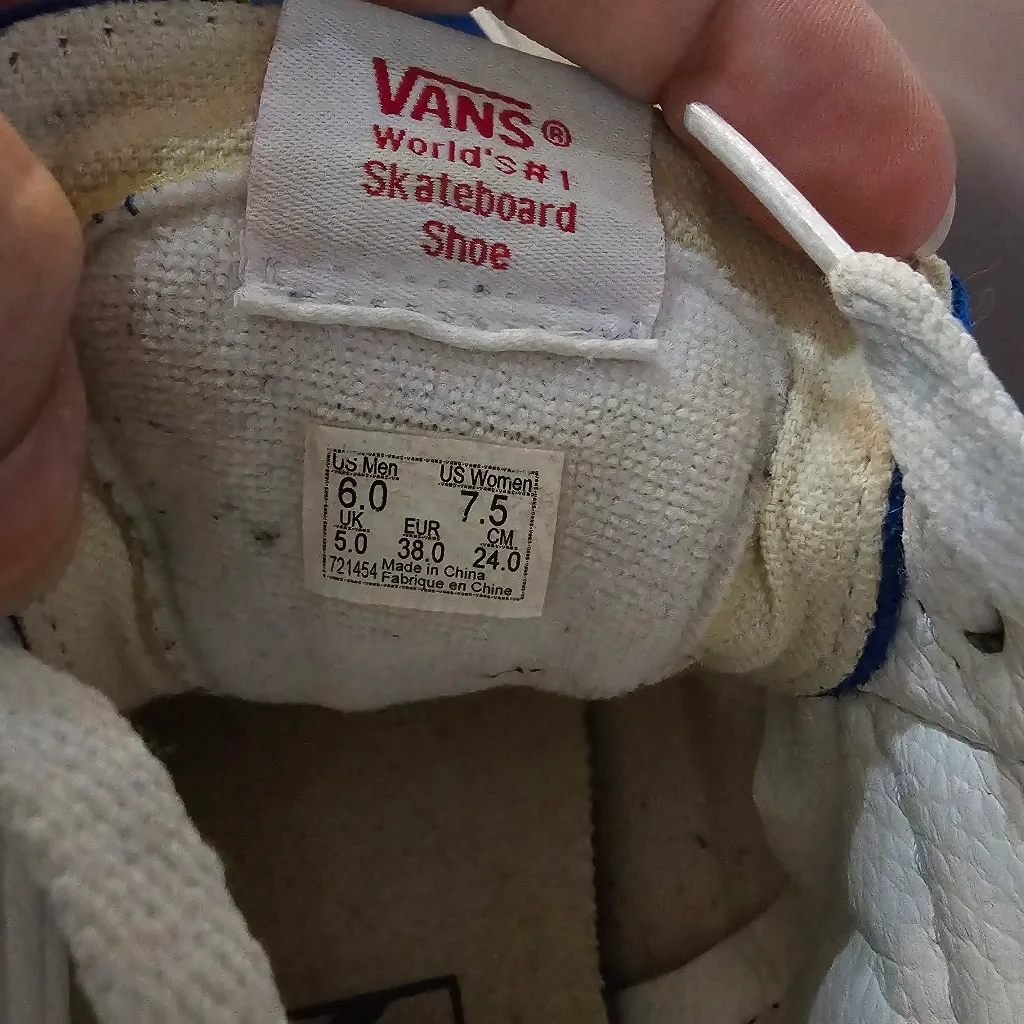 VANS SK8 Hi Blue Lepoard Animal Print Sneakers Shoes Mens Size 6 Womens Size 7.5 - Image 7